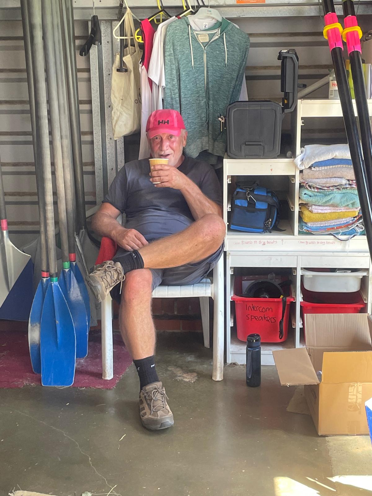 Chief OTRC Groundsman Hard at Work (just kidding!)
